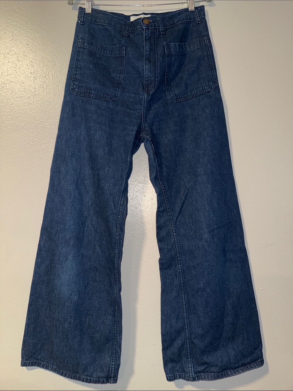 The Great woman’s Flare high rise Wide-Leg Dark Blue Denim Jeans